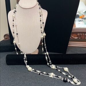 Black and White Beaded Necklace